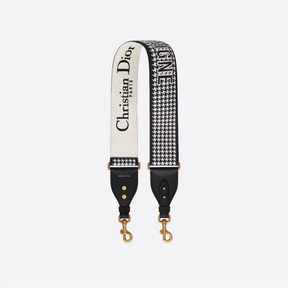 Dior Houndstooth  '30 MONTAIGNE  Logo Strap